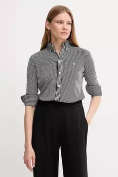 Хлопковая рубашка Polo Ralph Lauren, черный