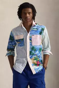 Хлопковая рубашка Polo Ralph Lauren, мультиколор