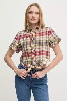 Хлопковая рубашка Polo Ralph Lauren, мультиколор