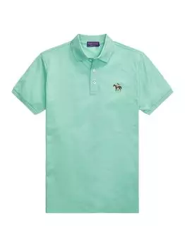 Хлопковая рубашка поло Ralph Lauren Purple Label, зеленый
