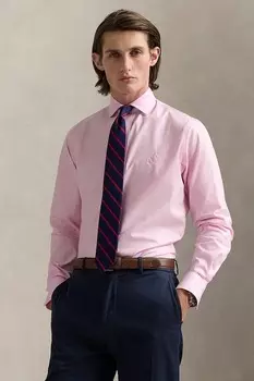 Хлопковая рубашка Polo Ralph Lauren, розовый