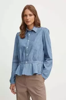 Хлопковая рубашка Polo Ralph Lauren, синий