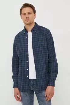 Хлопковая рубашка Polo Ralph Lauren, темно-синий