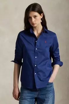 Хлопковая рубашка Polo Ralph Lauren, темно-синий