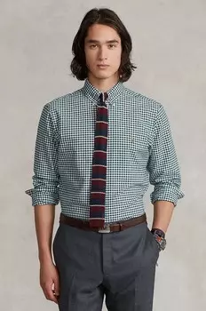 Хлопковая рубашка Polo Ralph Lauren, зеленый