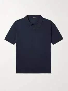 Хлопковая рубашка поло Rubinacci, нави