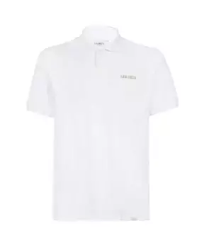 Хлопковая рубашка поло с контрастным логотипом Les Deux, белый