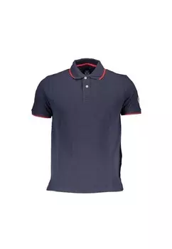 Хлопковая рубашка-поло с контрастными деталями и логотипом North Sails, синий