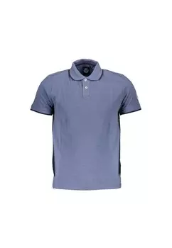 Хлопковая рубашка-поло с контрастными деталями и логотипом North Sails, синий