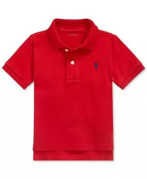 Хлопковая рубашка-поло с короткими рукавами для маленьких мальчиков Polo Ralph Lauren, красный