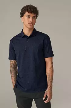 Хлопковая рубашка поло с логотипом Armani Exchange, синий