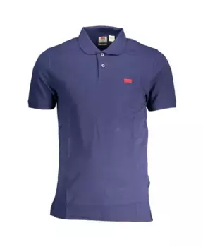 Хлопковая рубашка поло с логотипом Levi'S, синий