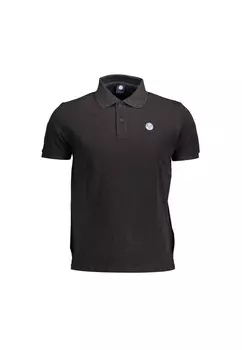 Хлопковая рубашка-поло с логотипом North Sails, черный