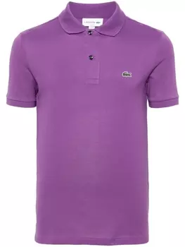 Хлопковая рубашка-поло с нашивкой-логотипом Lacoste, фиолетовый
