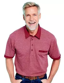 Хлопковая рубашка-поло с воротником на заказ и нагрудным карманом Pegasus, красный