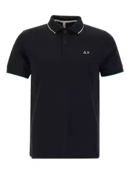 Хлопковая рубашка-поло Sun68, черный