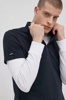 Хлопковая рубашка-поло Superdry, темно-синий