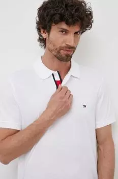 Хлопковая рубашка-поло Tommy Hilfiger, белый