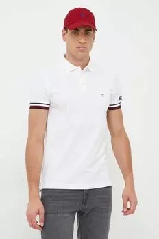 Хлопковая рубашка-поло Tommy Hilfiger, белый