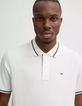 Хлопковая рубашка-поло Tommy Jeans, бежевый