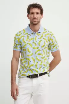 Хлопковая рубашка-поло United Colors of Benetton, синий