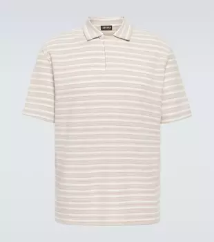 Хлопковая рубашка-поло Zegna, белый