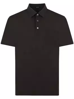 Хлопковая рубашка поло Zegna, коричневый