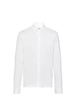 Хлопковая рубашка Prada, белый