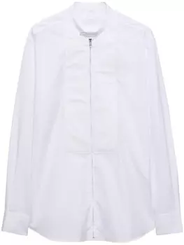 Хлопковая рубашка Prada, белый