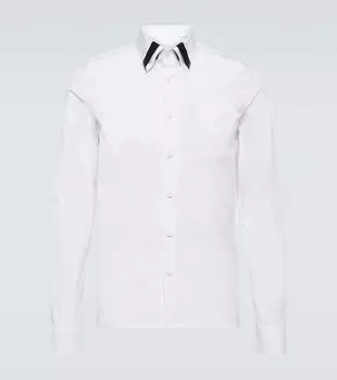 Хлопковая рубашка Prada, Bianco+Nero