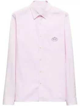 Хлопковая рубашка Prada, розовый