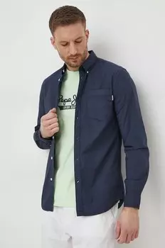 Хлопковая рубашка Prince Pepe Jeans, темно-синий