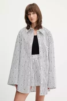 Хлопковая рубашка Rotate, черный