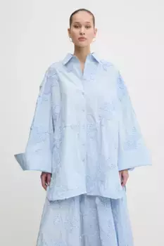 Хлопковая рубашка Rotate, синий