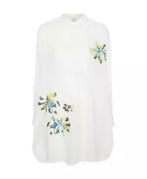 Хлопковая рубашка с эффектом пальмового разрыва Paul Smith, белый