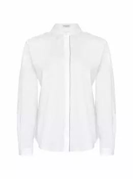 Хлопковая рубашка с цепью мониль Brunello Cucinelli