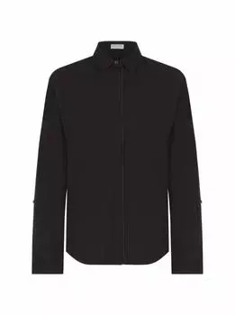 Хлопковая рубашка с цепью мониль Brunello Cucinelli