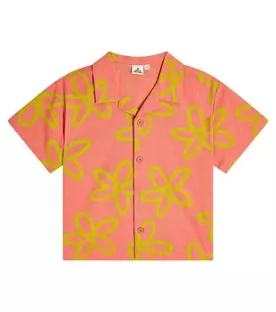 Хлопковая рубашка с цветочным принтом Jellymallow, оранжевый