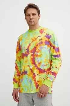 Хлопковая рубашка с длинным рукавом adidas Originals, зеленый