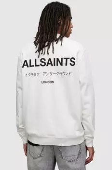 Хлопковая рубашка с длинным рукавом AllSaints, белый