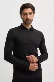 Хлопковая рубашка с длинным рукавом Calvin Klein, черный
