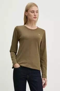 Хлопковая рубашка с длинным рукавом G-Star Raw, зеленый