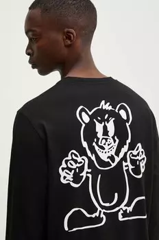 Хлопковая рубашка с длинным рукавом Iceberg, черный