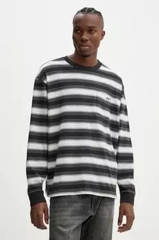 Хлопковая рубашка с длинным рукавом Levi's, черный