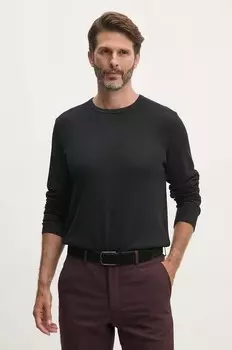 Хлопковая рубашка с длинным рукавом Lindbergh, черный