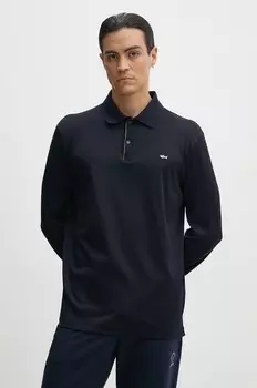 Хлопковая рубашка с длинным рукавом Paul&Shark, темно-синий