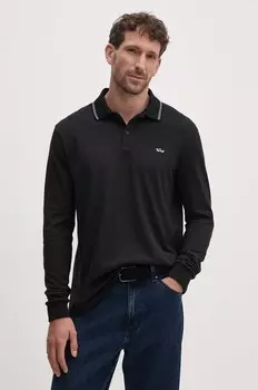 Хлопковая рубашка с длинным рукавом Paul&Shark, черный