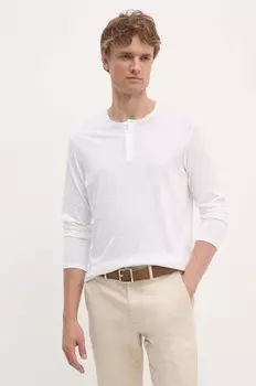 Хлопковая рубашка с длинным рукавом Sisley, белый