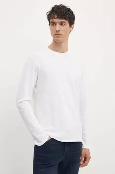 Хлопковая рубашка с длинным рукавом Sisley, белый