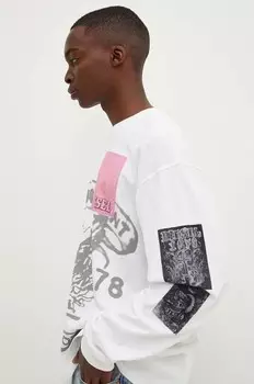 Хлопковая рубашка с длинным рукавом T-BOXT-LS-Q10 Diesel, белый